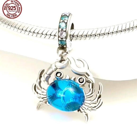 🦀STERLING SILVER BLUE CRAB s925 - Picture 6 of 7